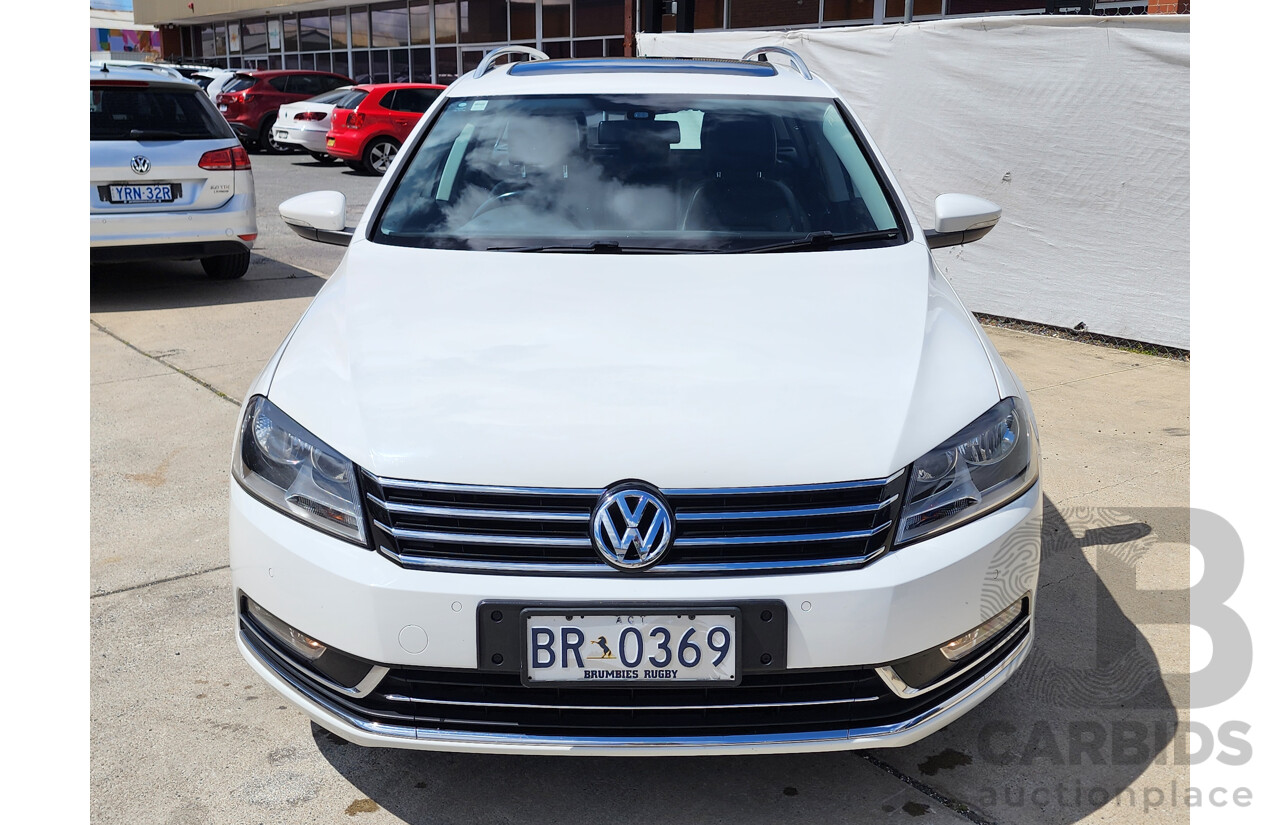 11/2012 Volkswagen Passat 125 TDI Highline 3C MY12 4d Wagon White 2.0L