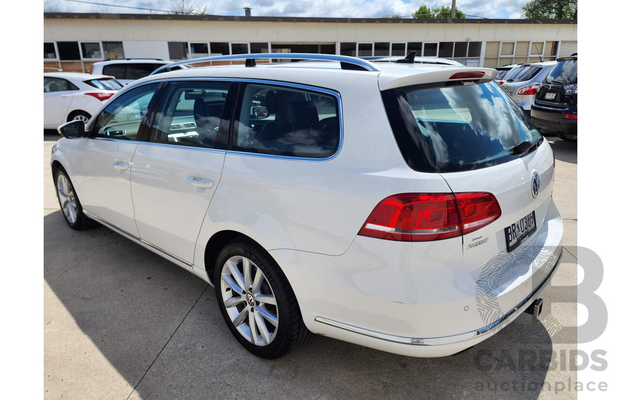 11/2012 Volkswagen Passat 125 TDI Highline 3C MY12 4d Wagon White 2.0L