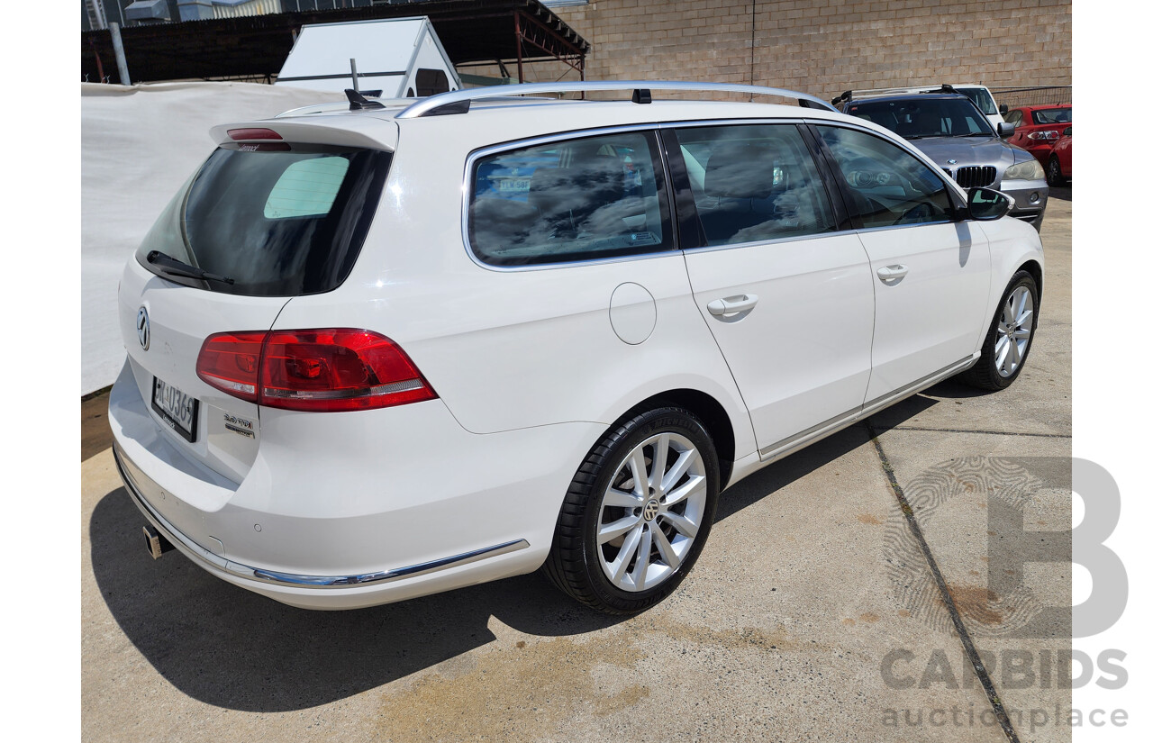 11/2012 Volkswagen Passat 125 TDI Highline 3C MY12 4d Wagon White 2.0L