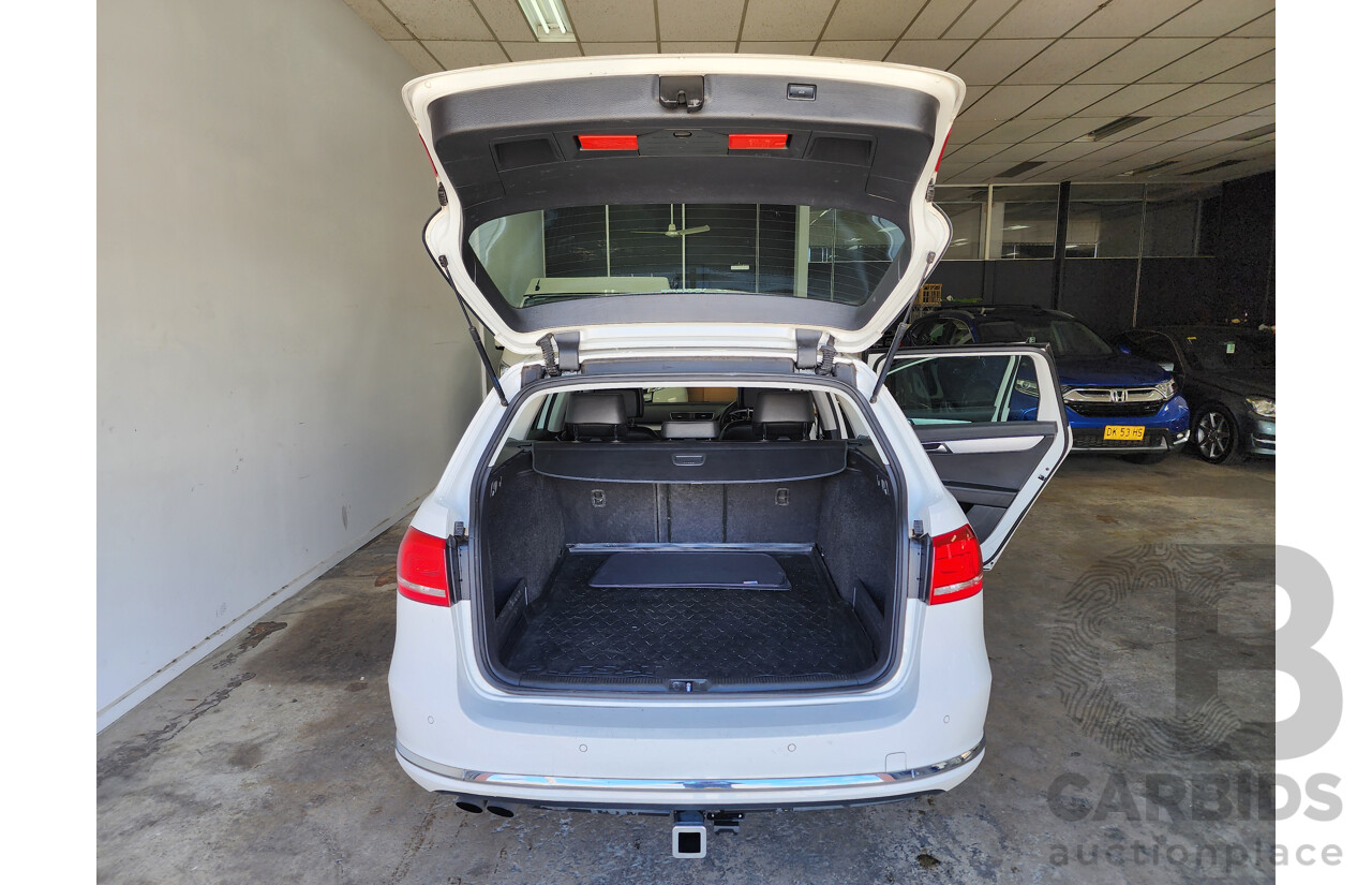 11/2012 Volkswagen Passat 125 TDI Highline 3C MY12 4d Wagon White 2.0L