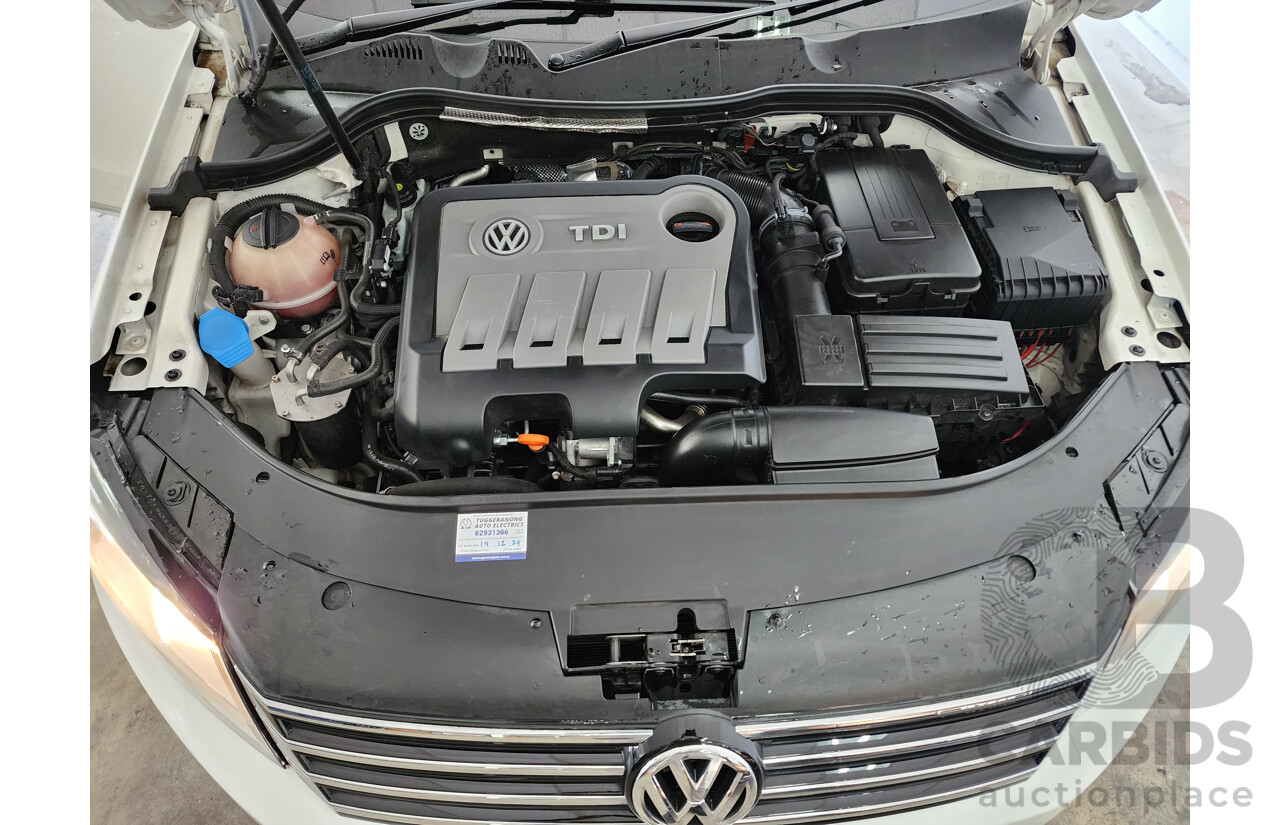 11/2012 Volkswagen Passat 125 TDI Highline 3C MY12 4d Wagon White 2.0L