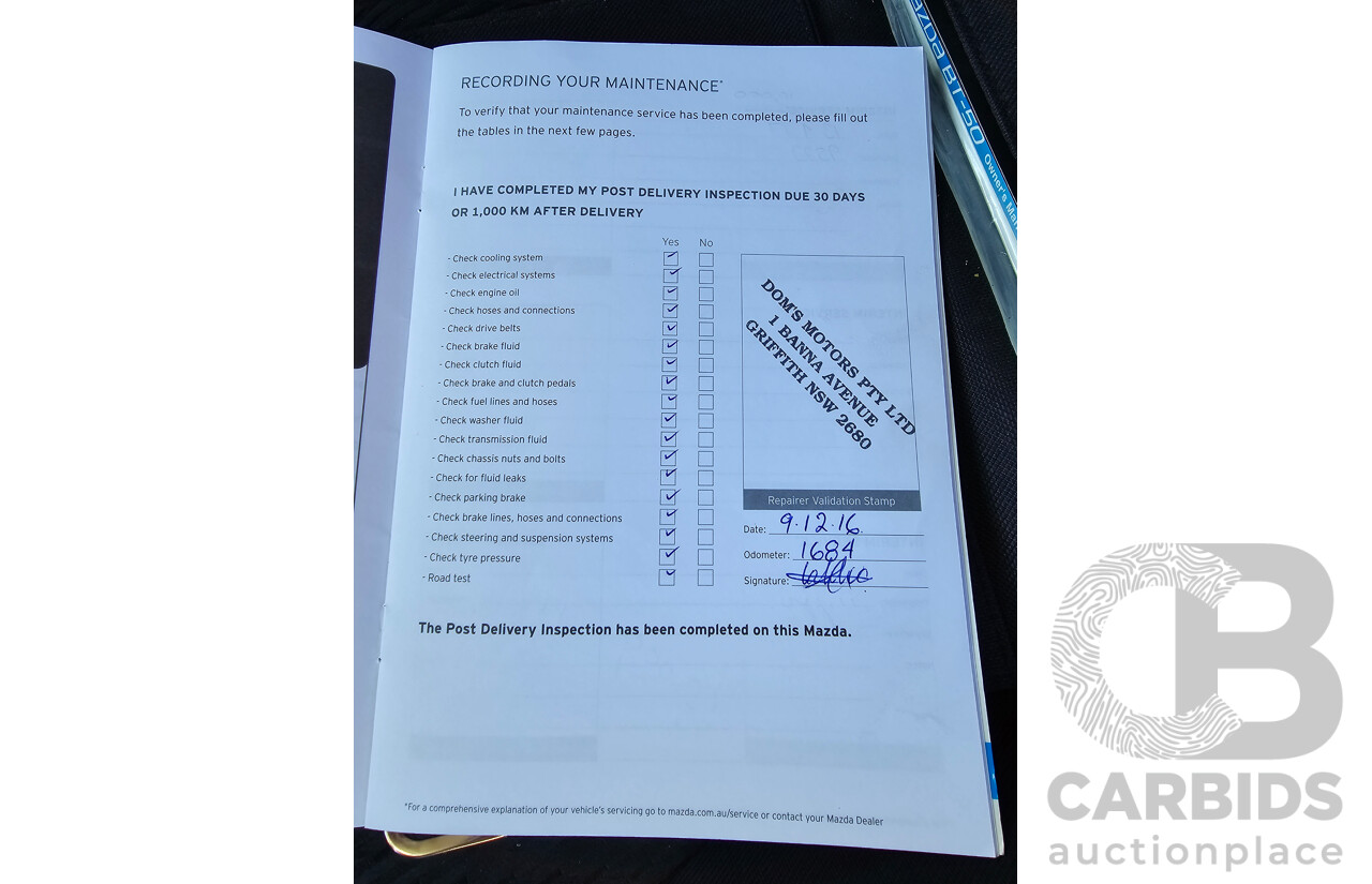 10/2016 Mazda BT-50 XTR (4x4) UR MY16 4d Dual Cab Utility Titanium Flash Turbo Diesel 3.2L