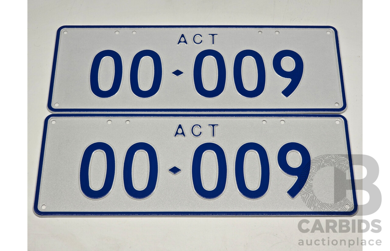 ACT 5 Character Motor Vehicle Number Plate - OO.009