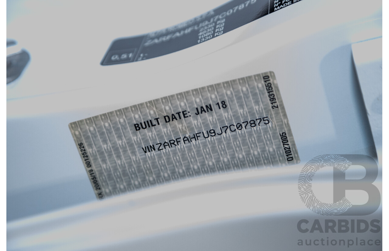 02/2020 Alfa Romeo Stelvio First Edition Q4 (AWD) 949 4D Wagon Alfa White Turbo Diesel 2.1L