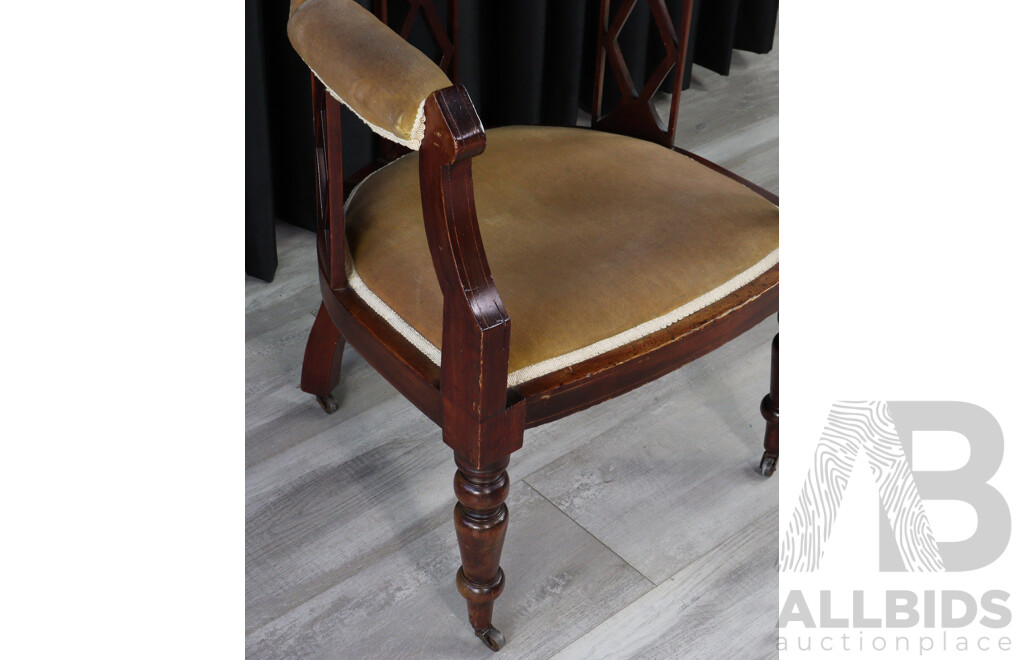 Pair of Edwardian Mahogany Parlour Chairs
