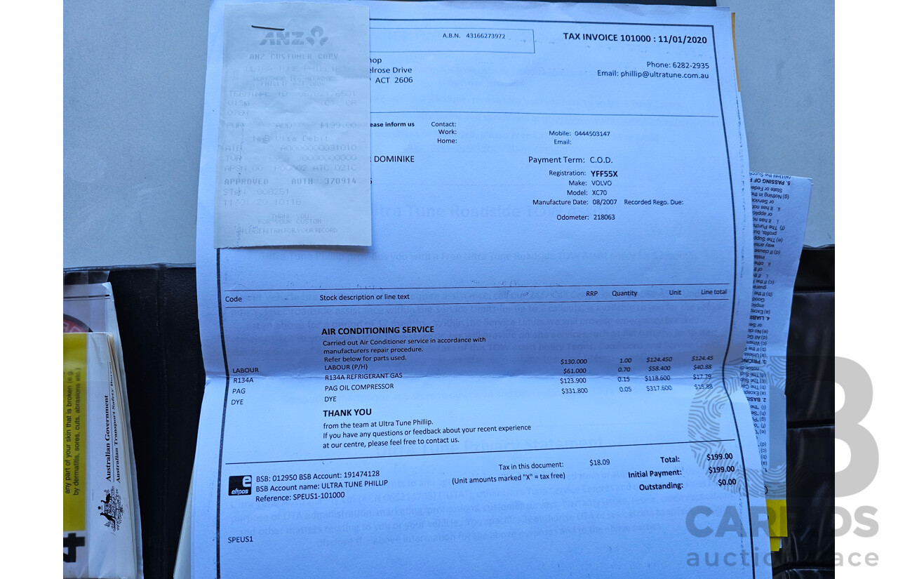 8/2007 Volvo XC70 Cross County 4d Wagon Blue 2.5L