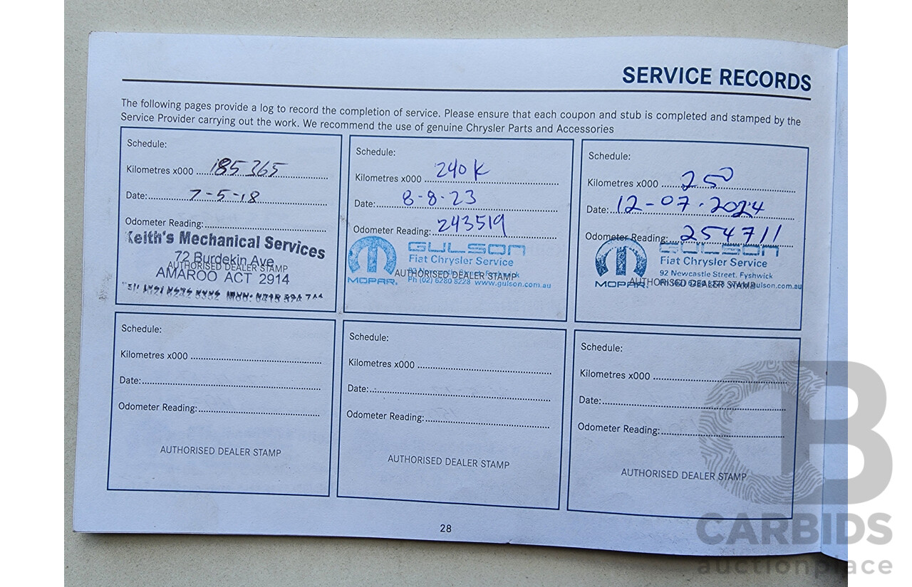 4/2013 Chrysler Grand Voyager LX RT MY13 4d Wagon Black 2.8L