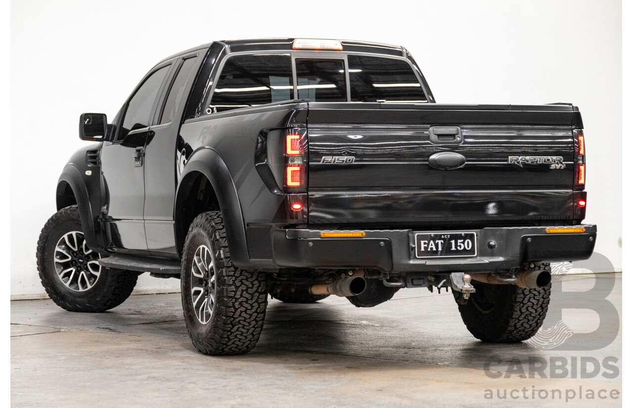 12/2012 Ford F-150 SVT Raptor (4x4) MY13 4d Super Cab Tuxedo Black Metallic V8 6.2L