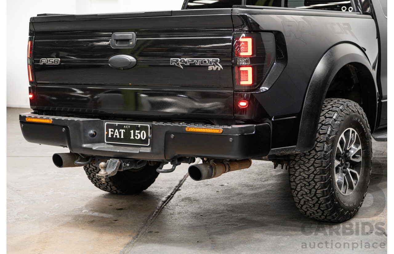 12/2012 Ford F-150 SVT Raptor (4x4) MY13 4d Super Cab Tuxedo Black Metallic V8 6.2L