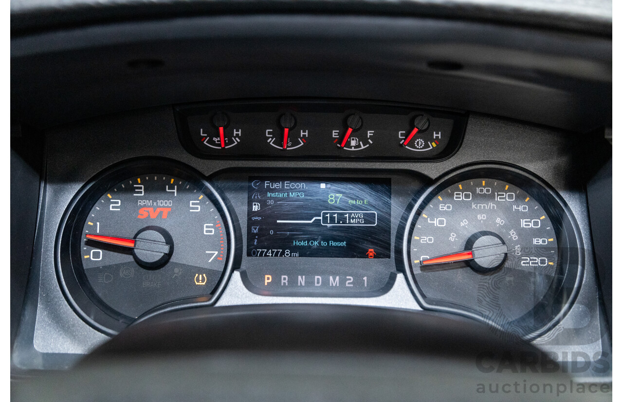 12/2012 Ford F-150 SVT Raptor (4x4) MY13 4d Super Cab Tuxedo Black Metallic V8 6.2L