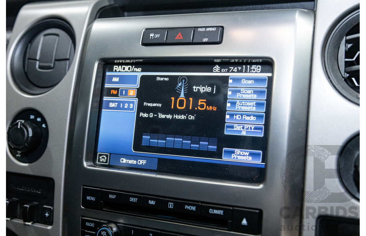 12/2012 Ford F-150 SVT Raptor (4x4) MY13 4d Super Cab Tuxedo Black Metallic V8 6.2L