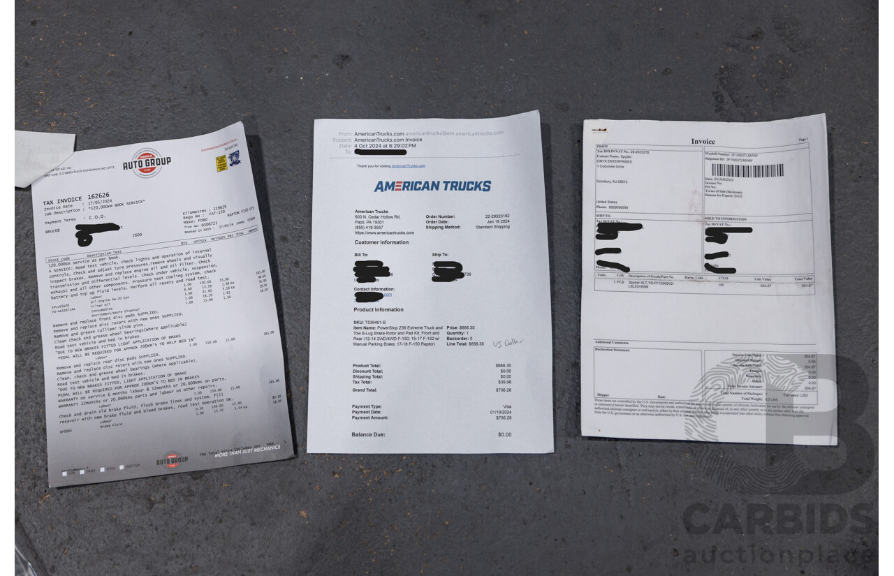 12/2012 Ford F-150 SVT Raptor (4x4) MY13 4d Super Cab Tuxedo Black Metallic V8 6.2L