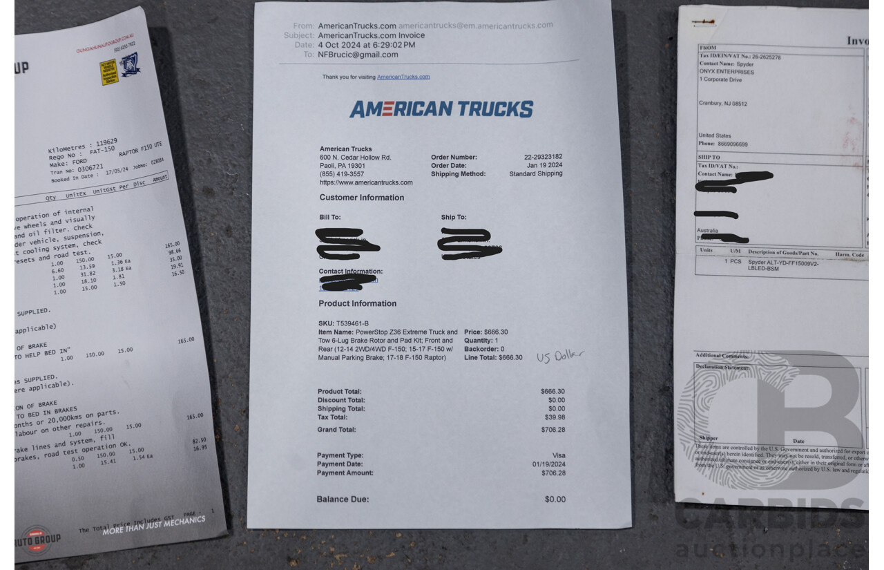 12/2012 Ford F-150 SVT Raptor (4x4) MY13 4d Super Cab Tuxedo Black Metallic V8 6.2L