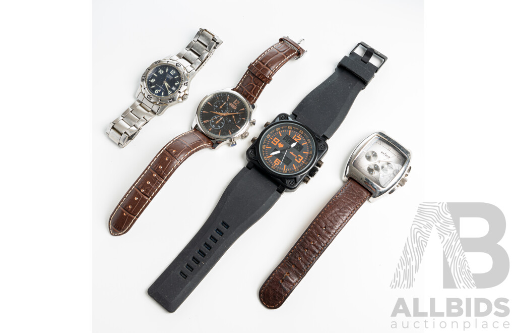 Collection of (4) Mens Watches - Lorus, NIS, Axcent, Infantry