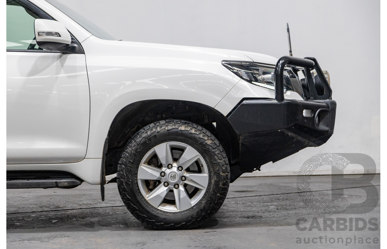 06/2018 Toyota Landcruiser Prado GXL (4x4) Premium Pack GDJ150R MY18 4d Wagon White Turbo Diesel 2.8L - 7 Seater