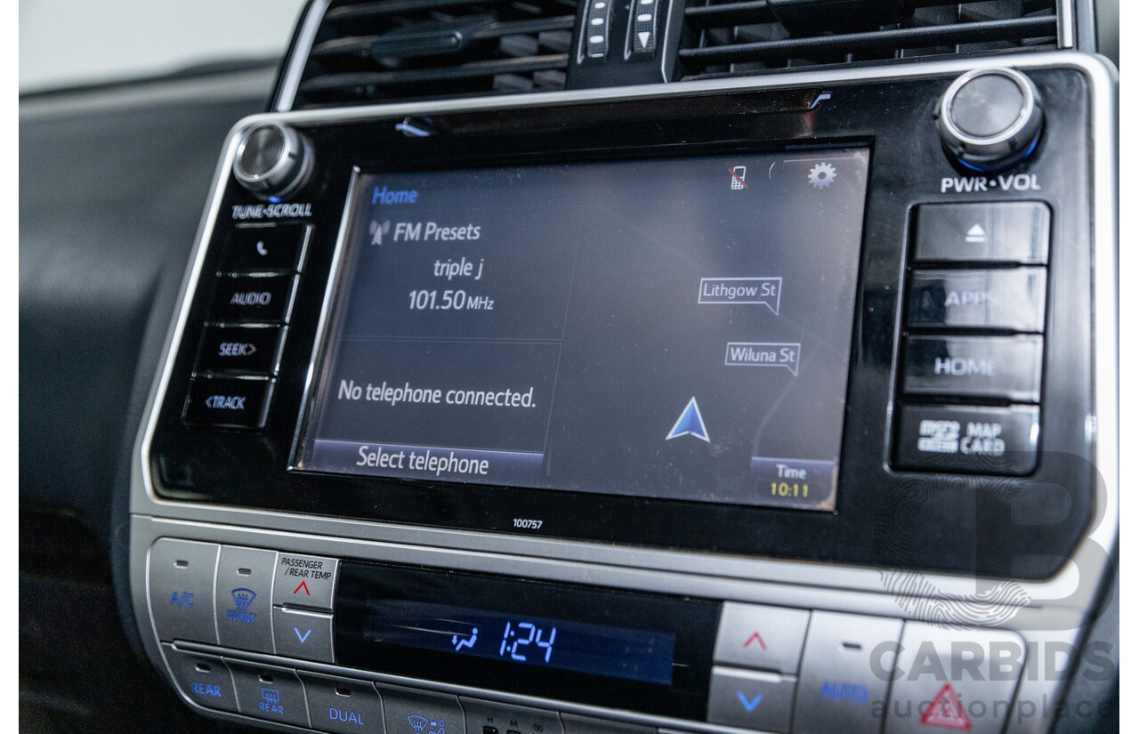 06/2018 Toyota Landcruiser Prado GXL (4x4) Premium Pack GDJ150R MY18 4d Wagon White Turbo Diesel 2.8L - 7 Seater