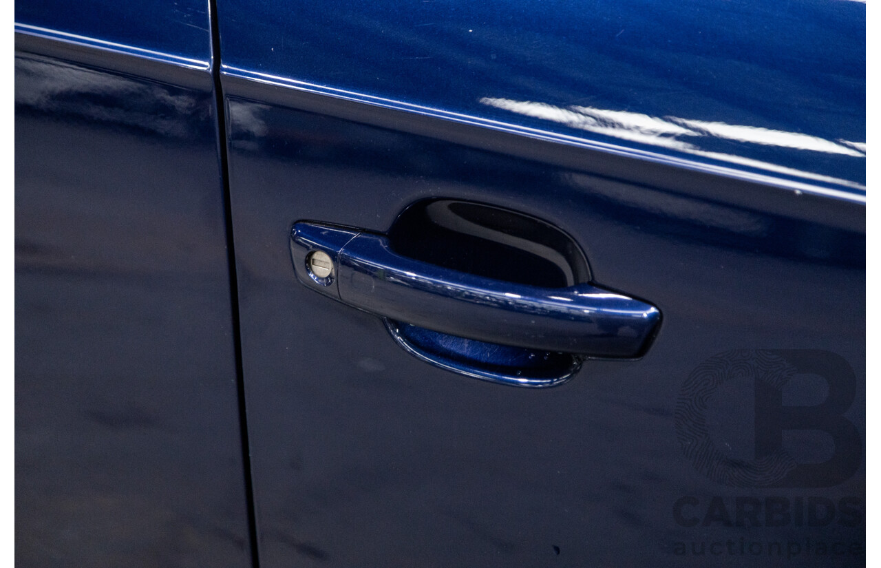 1/2014 Audi S3 Sportback 2.0 TFSI Quattro (AWD) 8V MY14 5d Hatchback Estorial Blue Metallic Turbo 2.0L