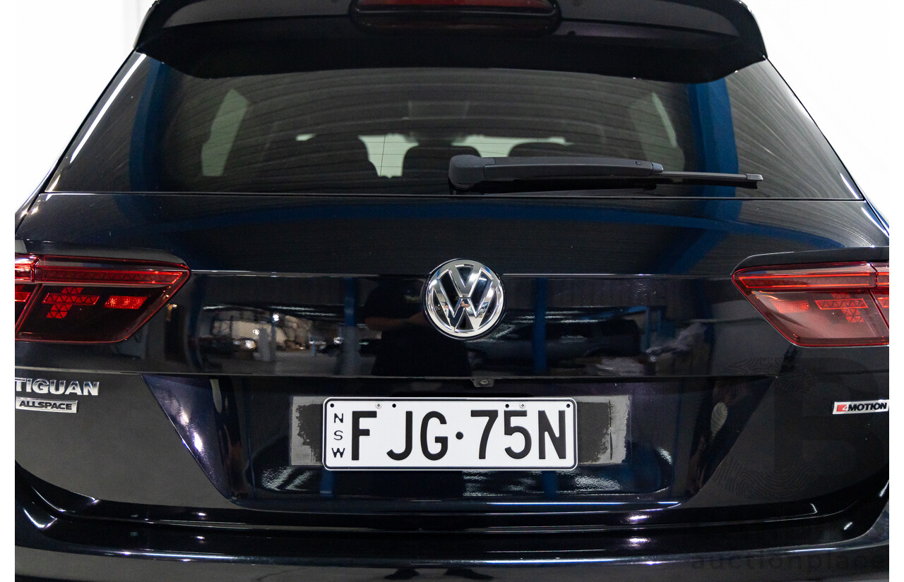 09/2018 Volkswagen Tiguan R-Line ALLSPACE 162 TSI HIGHLINE (AWD) 5NA MY18 4D Wagon Deep Black Pearl Turbo 2.0L - 7 Seater