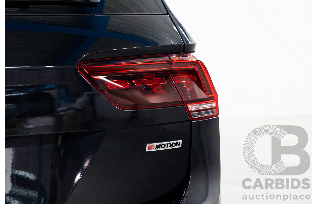 09/2018 Volkswagen Tiguan R-Line ALLSPACE 162 TSI HIGHLINE (AWD) 5NA MY18 4D Wagon Deep Black Pearl Turbo 2.0L - 7 Seater