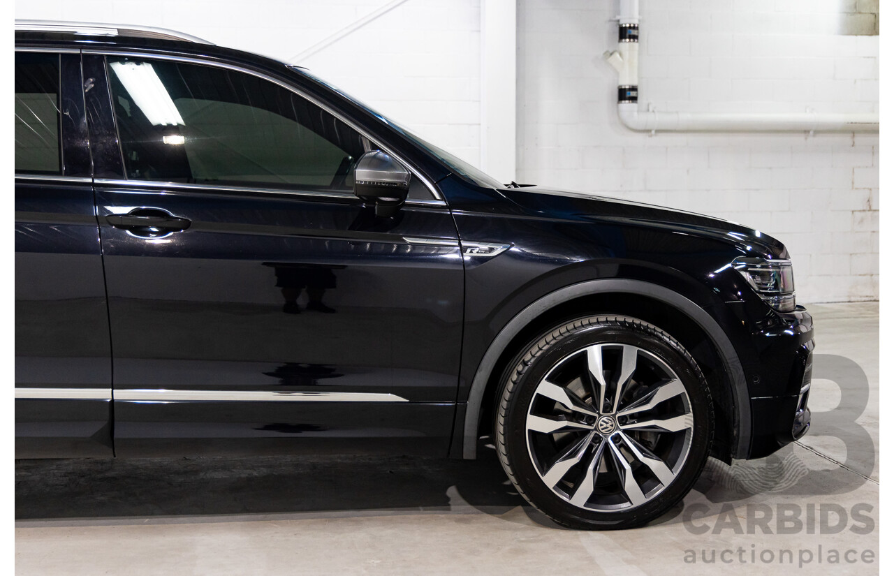 09/2018 Volkswagen Tiguan R-Line ALLSPACE 162 TSI HIGHLINE (AWD) 5NA MY18 4D Wagon Deep Black Pearl Turbo 2.0L - 7 Seater