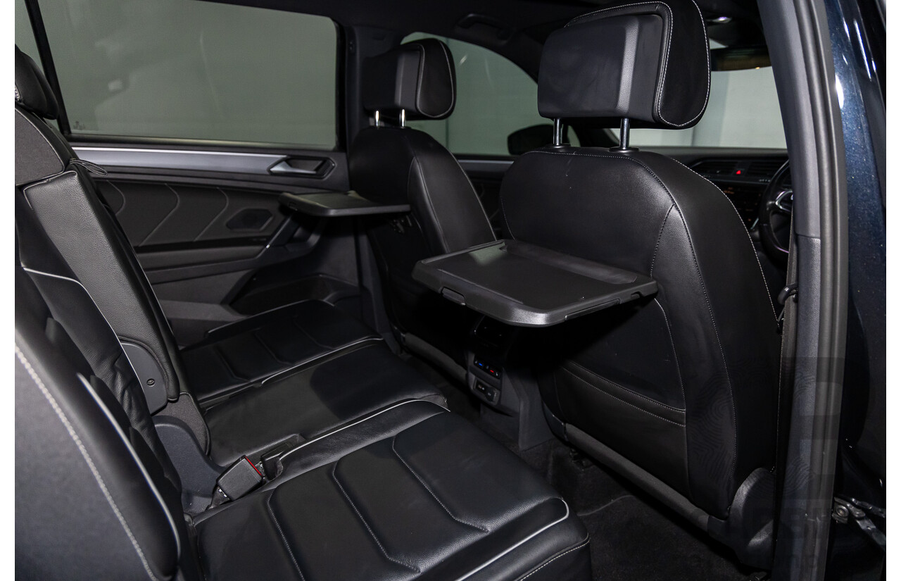 09/2018 Volkswagen Tiguan R-Line ALLSPACE 162 TSI HIGHLINE (AWD) 5NA MY18 4D Wagon Deep Black Pearl Turbo 2.0L - 7 Seater