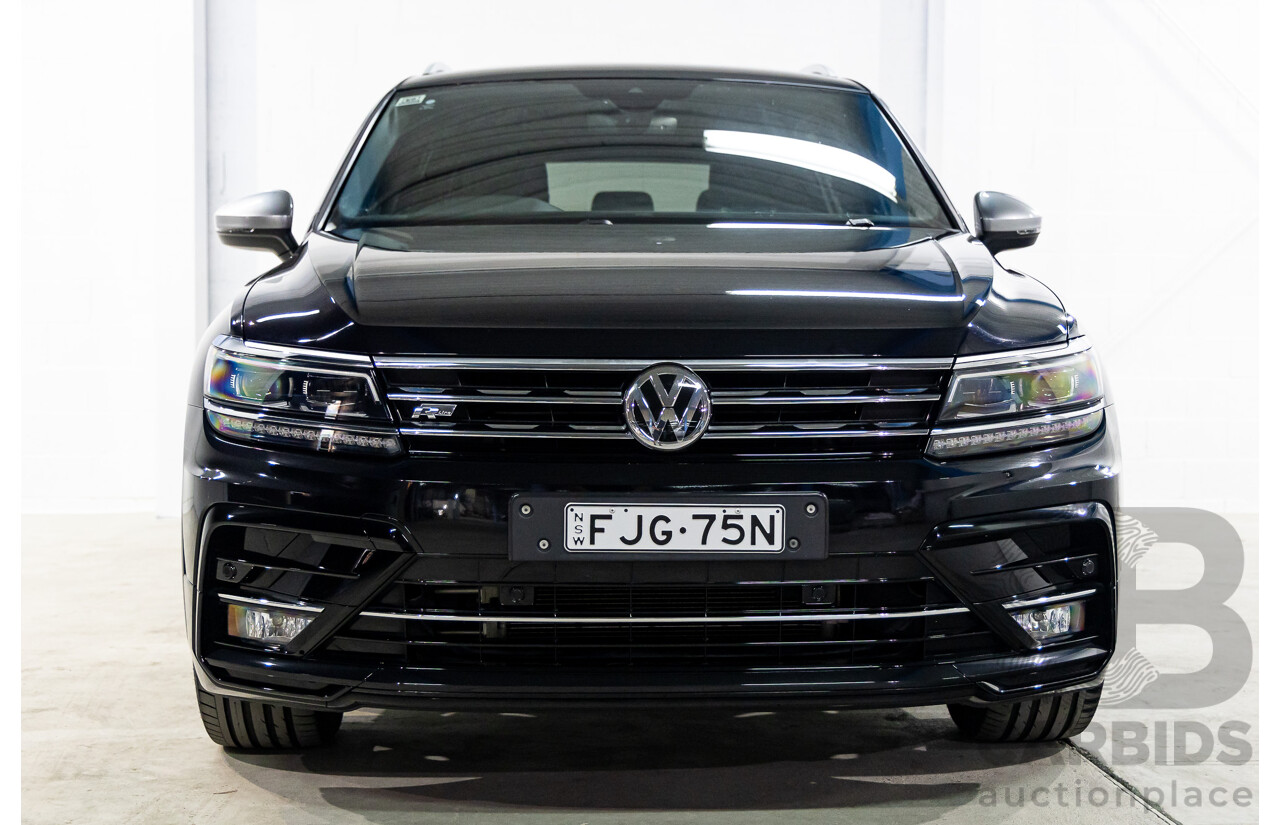 09/2018 Volkswagen Tiguan R-Line ALLSPACE 162 TSI HIGHLINE (AWD) 5NA MY18 4D Wagon Deep Black Pearl Turbo 2.0L - 7 Seater