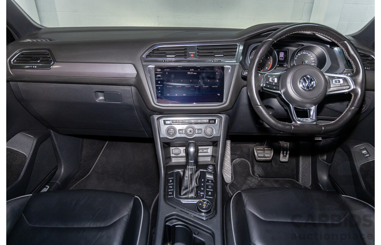 09/2018 Volkswagen Tiguan R-Line ALLSPACE 162 TSI HIGHLINE (AWD) 5NA MY18 4D Wagon Deep Black Pearl Turbo 2.0L - 7 Seater
