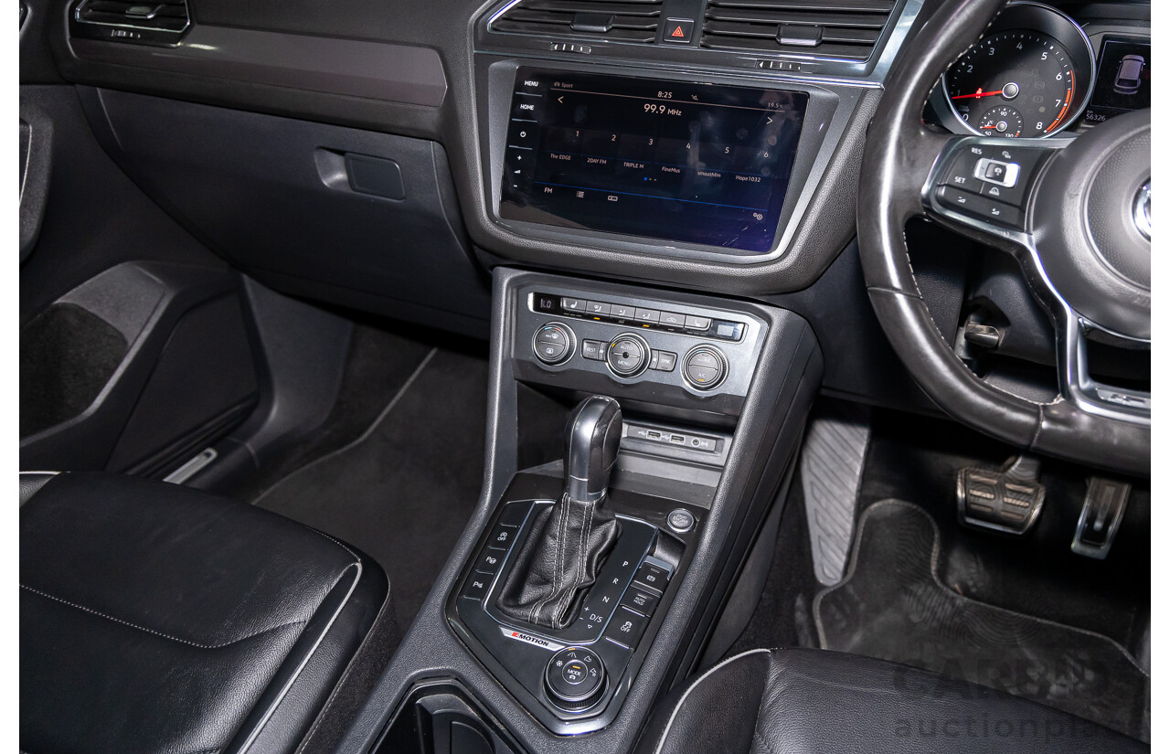 09/2018 Volkswagen Tiguan R-Line ALLSPACE 162 TSI HIGHLINE (AWD) 5NA MY18 4D Wagon Deep Black Pearl Turbo 2.0L - 7 Seater