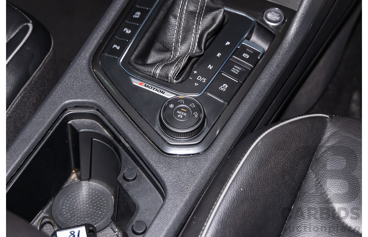 09/2018 Volkswagen Tiguan R-Line ALLSPACE 162 TSI HIGHLINE (AWD) 5NA MY18 4D Wagon Deep Black Pearl Turbo 2.0L - 7 Seater