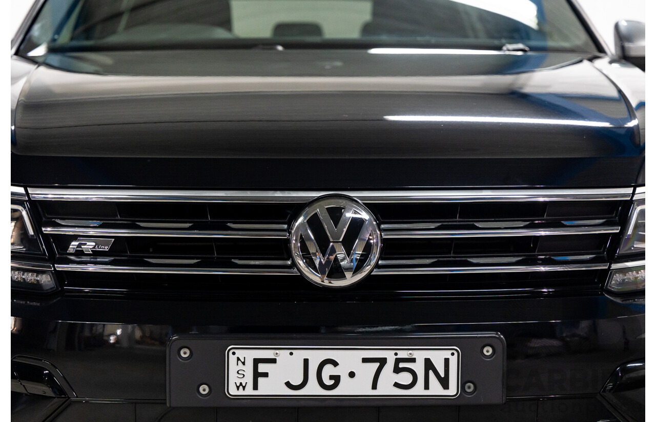 09/2018 Volkswagen Tiguan R-Line ALLSPACE 162 TSI HIGHLINE (AWD) 5NA MY18 4D Wagon Deep Black Pearl Turbo 2.0L - 7 Seater