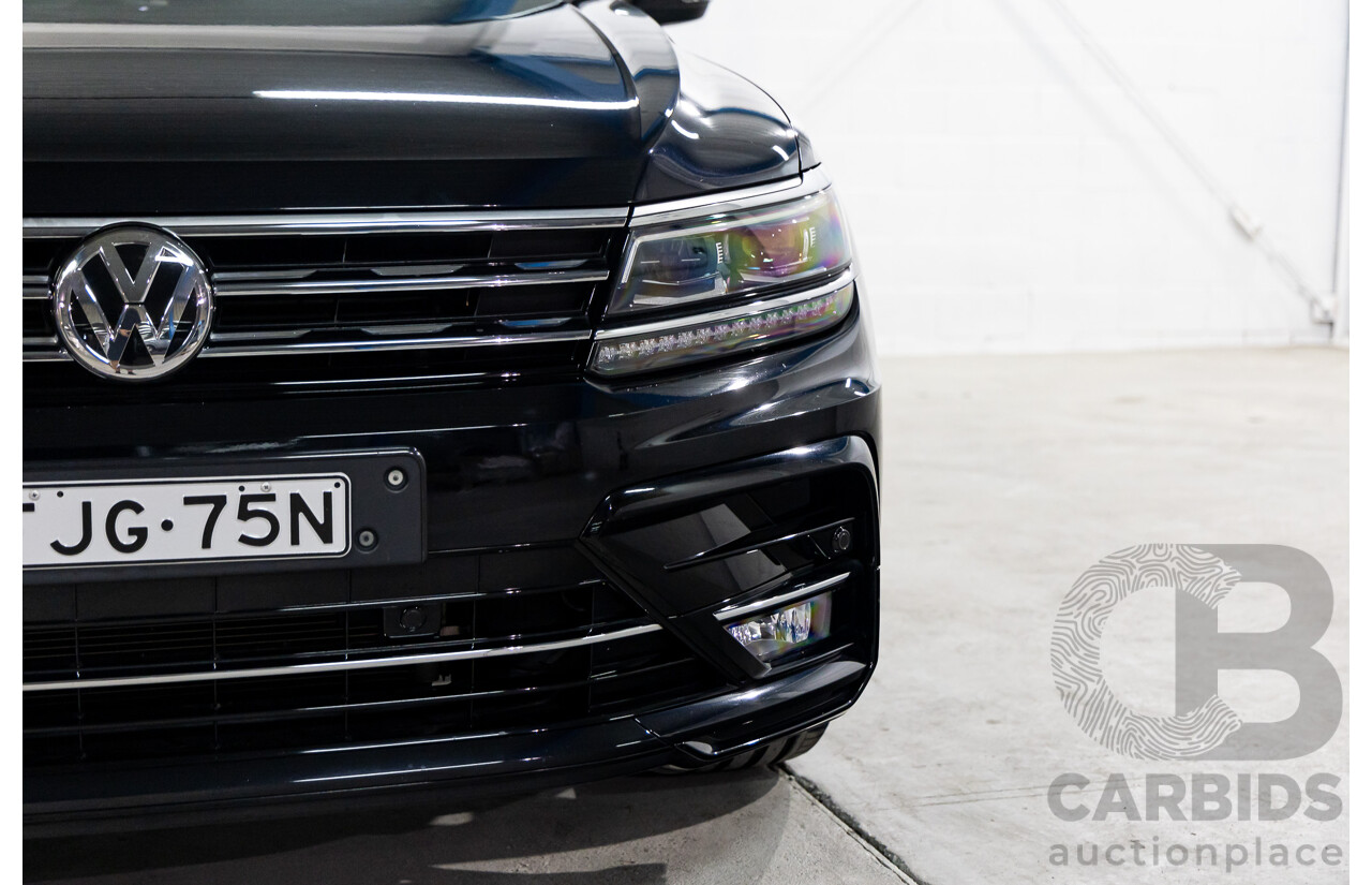 09/2018 Volkswagen Tiguan R-Line ALLSPACE 162 TSI HIGHLINE (AWD) 5NA MY18 4D Wagon Deep Black Pearl Turbo 2.0L - 7 Seater