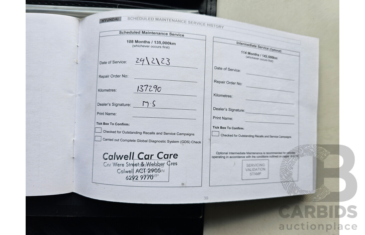 8/2010 Hyundai Ix35 Highlander (awd) LM 4d Wagon Blue 2.0L