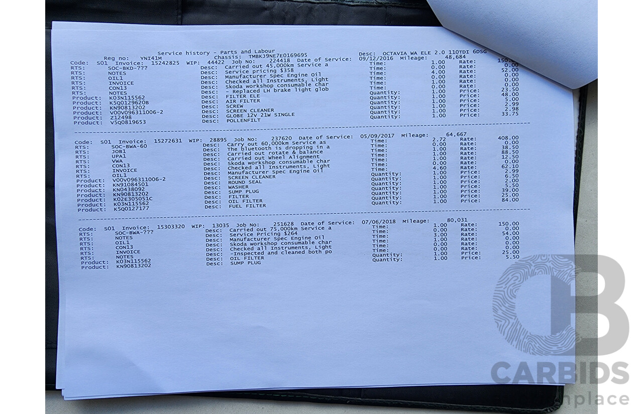 5/2014 Skoda Octavia 110 TDI Elegance NE 4d Wagon Red 2.0L