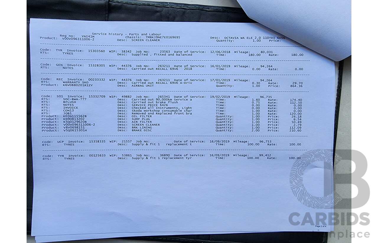 5/2014 Skoda Octavia 110 TDI Elegance NE 4d Wagon Red 2.0L