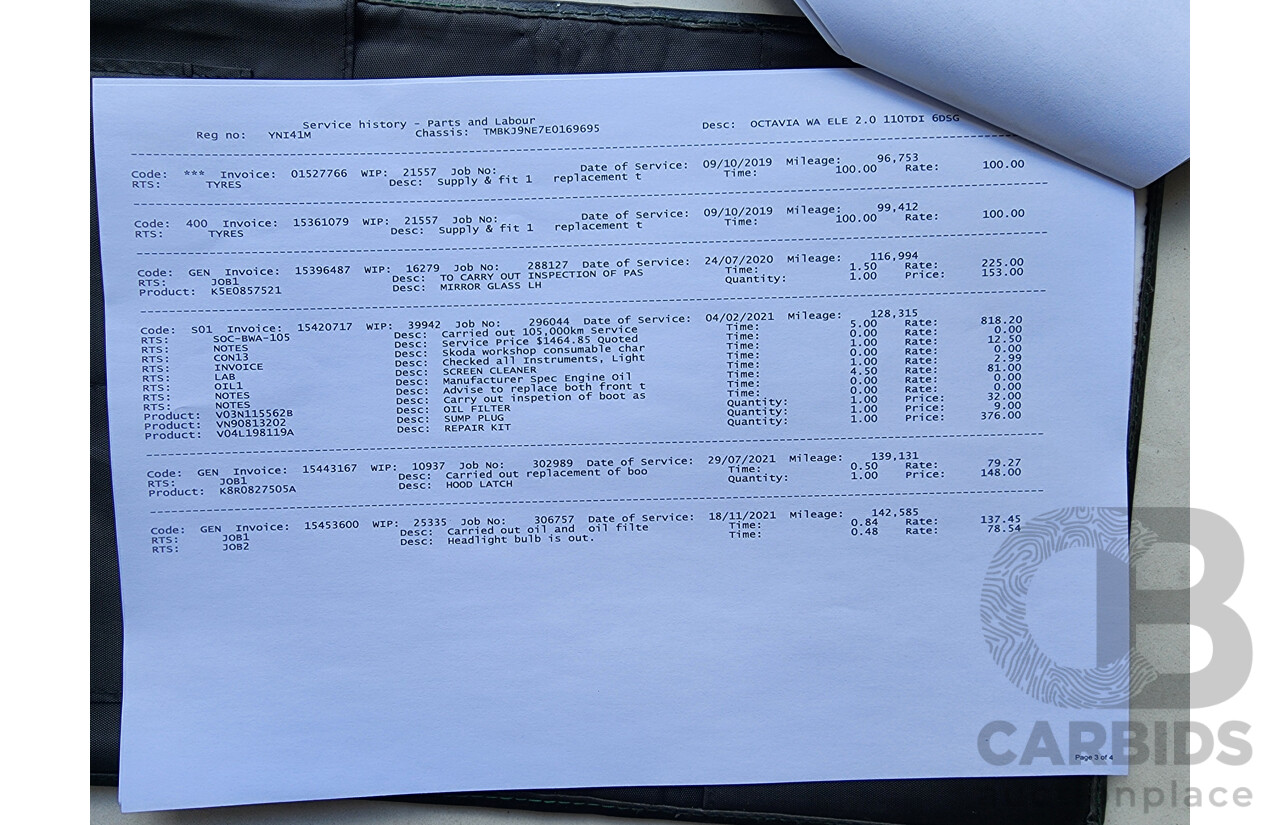 5/2014 Skoda Octavia 110 TDI Elegance NE 4d Wagon Red 2.0L