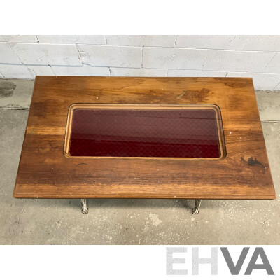 Cast Iron Singer Treadle Base Occasional Table