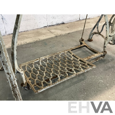 Cast Iron Singer Treadle Base Occasional Table