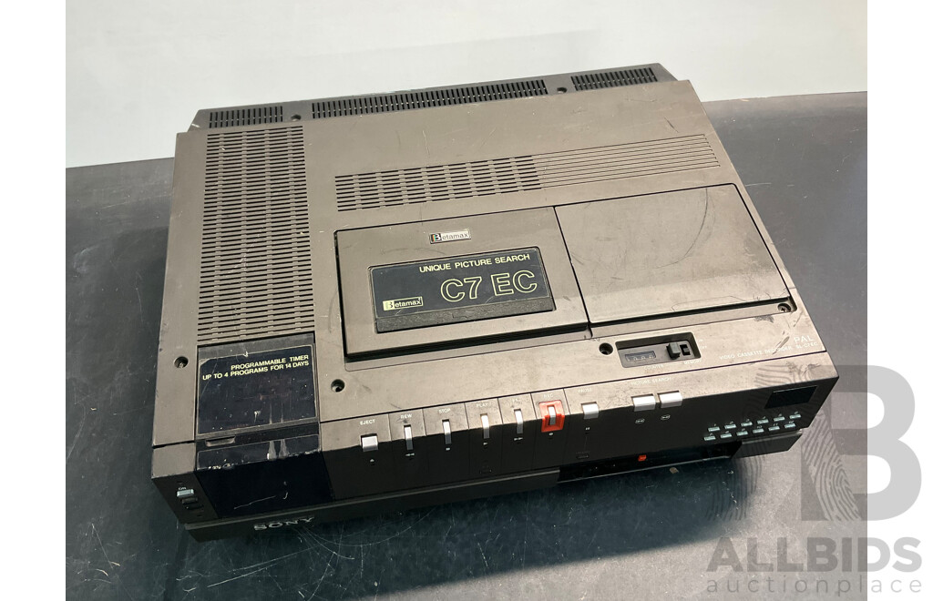 SONY Betamax Player & RadioShack VHS Video Cassette Winder - Lot of 2