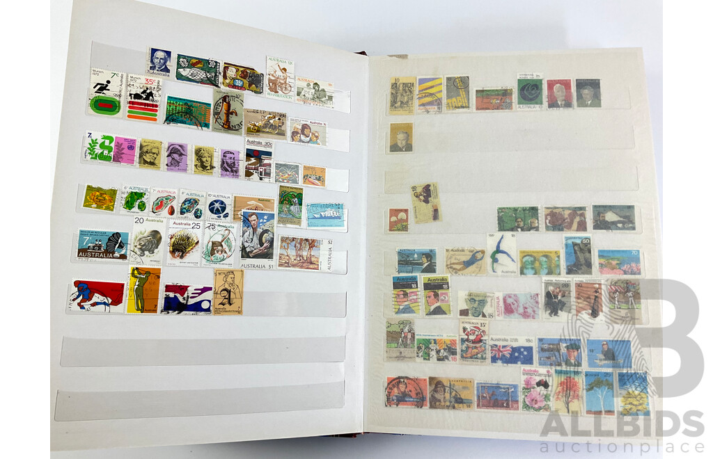 Album of Australian Used Stamps Including Predecimal, Examples Spanning 1930 to 1991