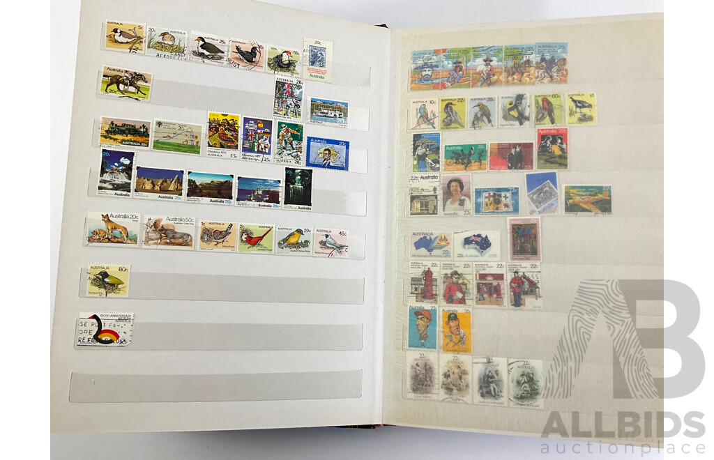 Album of Australian Used Stamps Including Predecimal, Examples Spanning 1930 to 1991