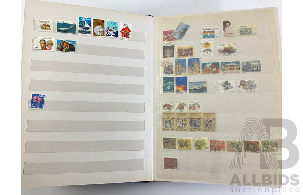 Album of Australian Used Stamps Including Predecimal, Examples Spanning 1930 to 1991