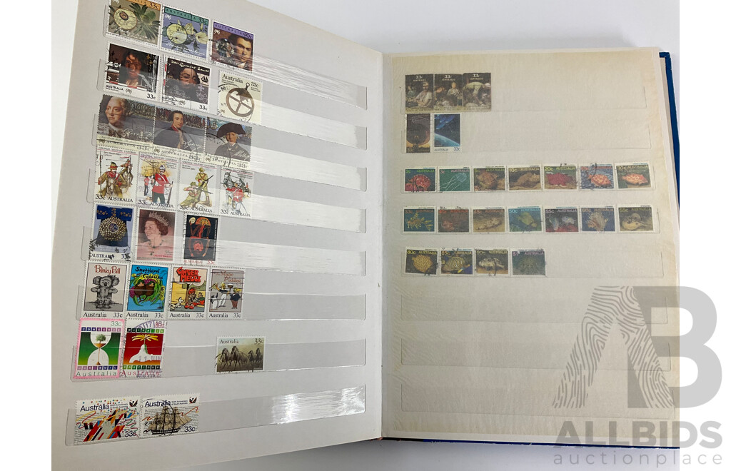 Album of Australian Used Stamps Including Predecimal, Examples Spanning 1930 to 1991