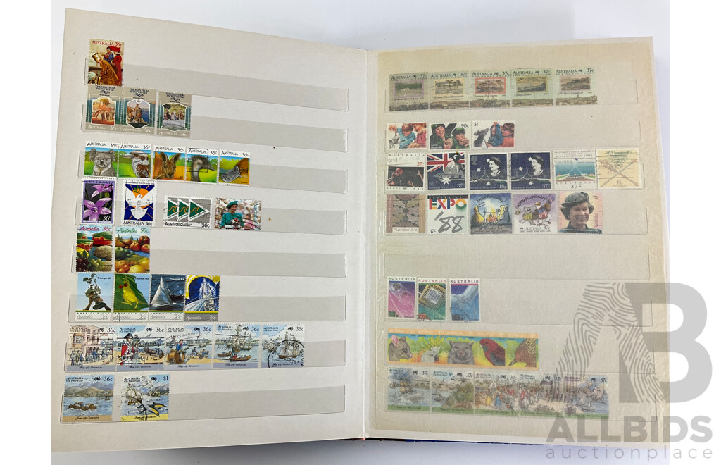 Album of Australian Used Stamps Including Predecimal, Examples Spanning 1930 to 1991