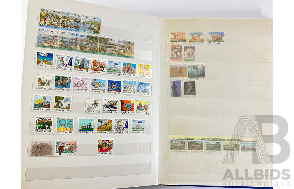 Album of Australian Used Stamps Including Predecimal, Examples Spanning 1930 to 1991