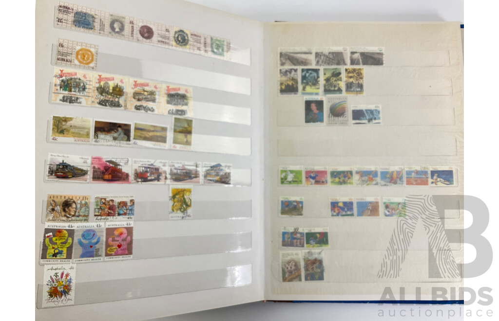 Album of Australian Used Stamps Including Predecimal, Examples Spanning 1930 to 1991