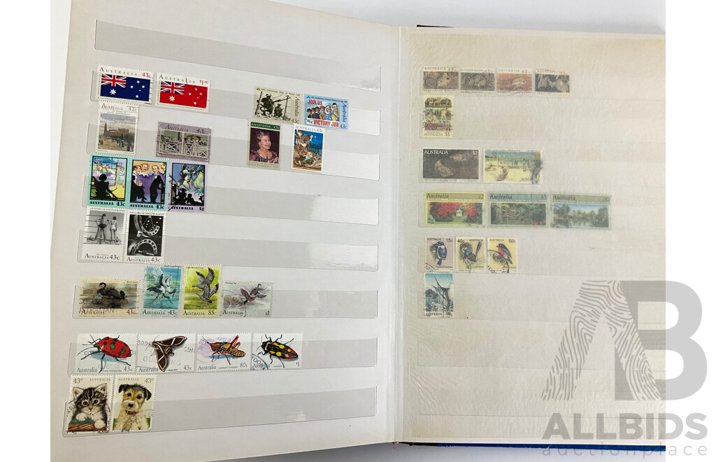 Album of Australian Used Stamps Including Predecimal, Examples Spanning 1930 to 1991
