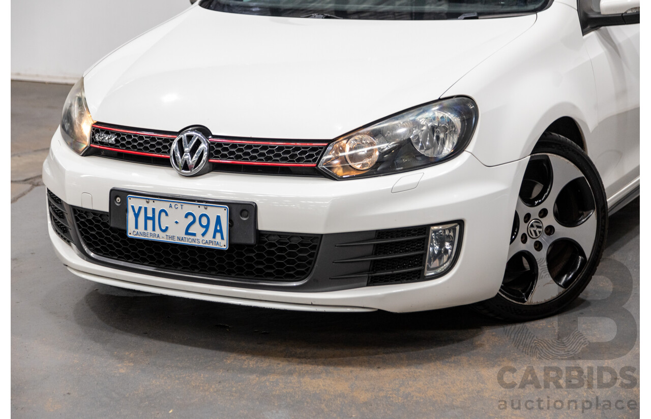 6/2010 Volkswagen Golf GTi 1K MY10 5d Hatchback White Turbo 2.0L