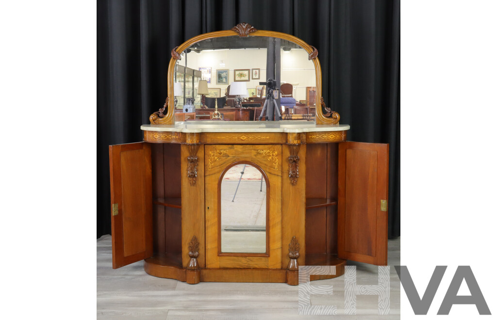 Victorian Inlayed Mirrored Back - Lot 1564730 | EHVA