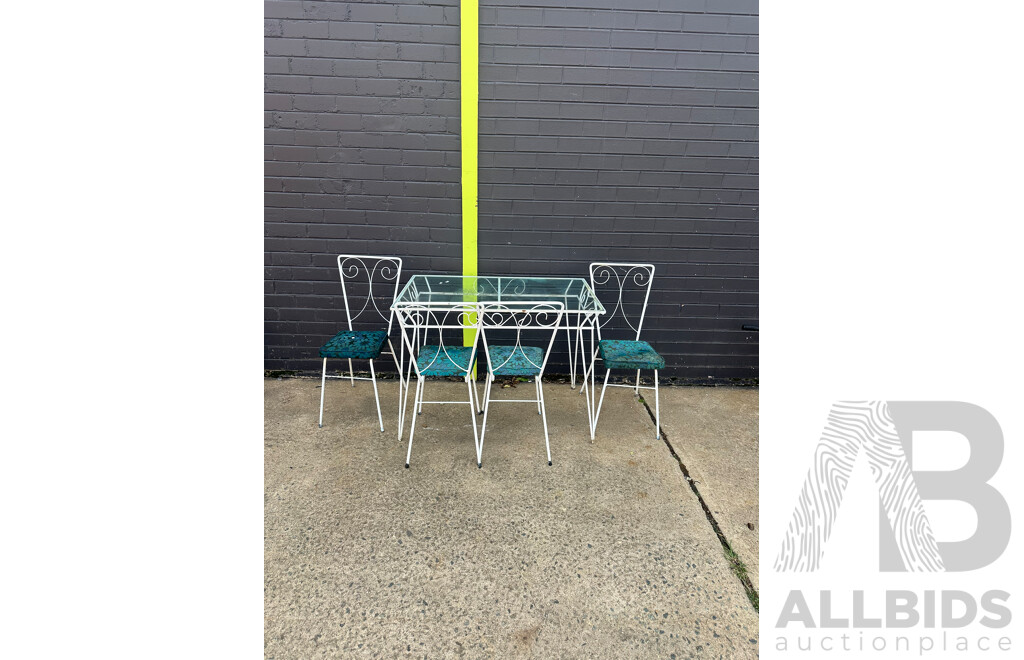 Retro Metal Five Piece Garden Suite