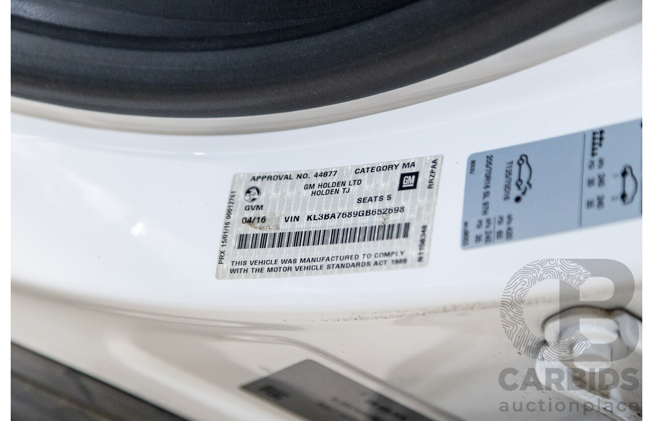 4/2016 Holden Trax LTZ Turbo TJ MY16 4d Wagon White Turbo 1.4L